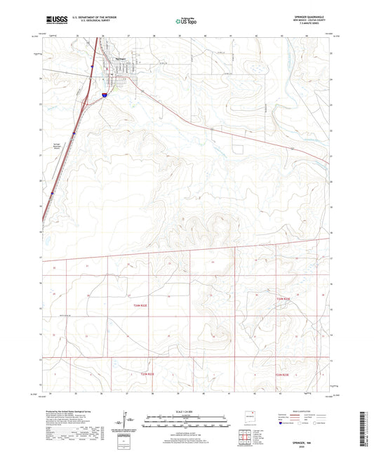 Springer New Mexico US Topo Map Image