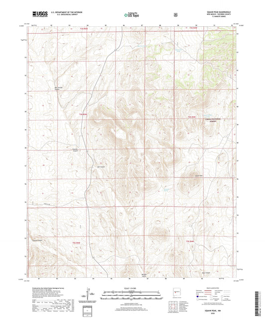 Squaw Peak New Mexico US Topo Map Image