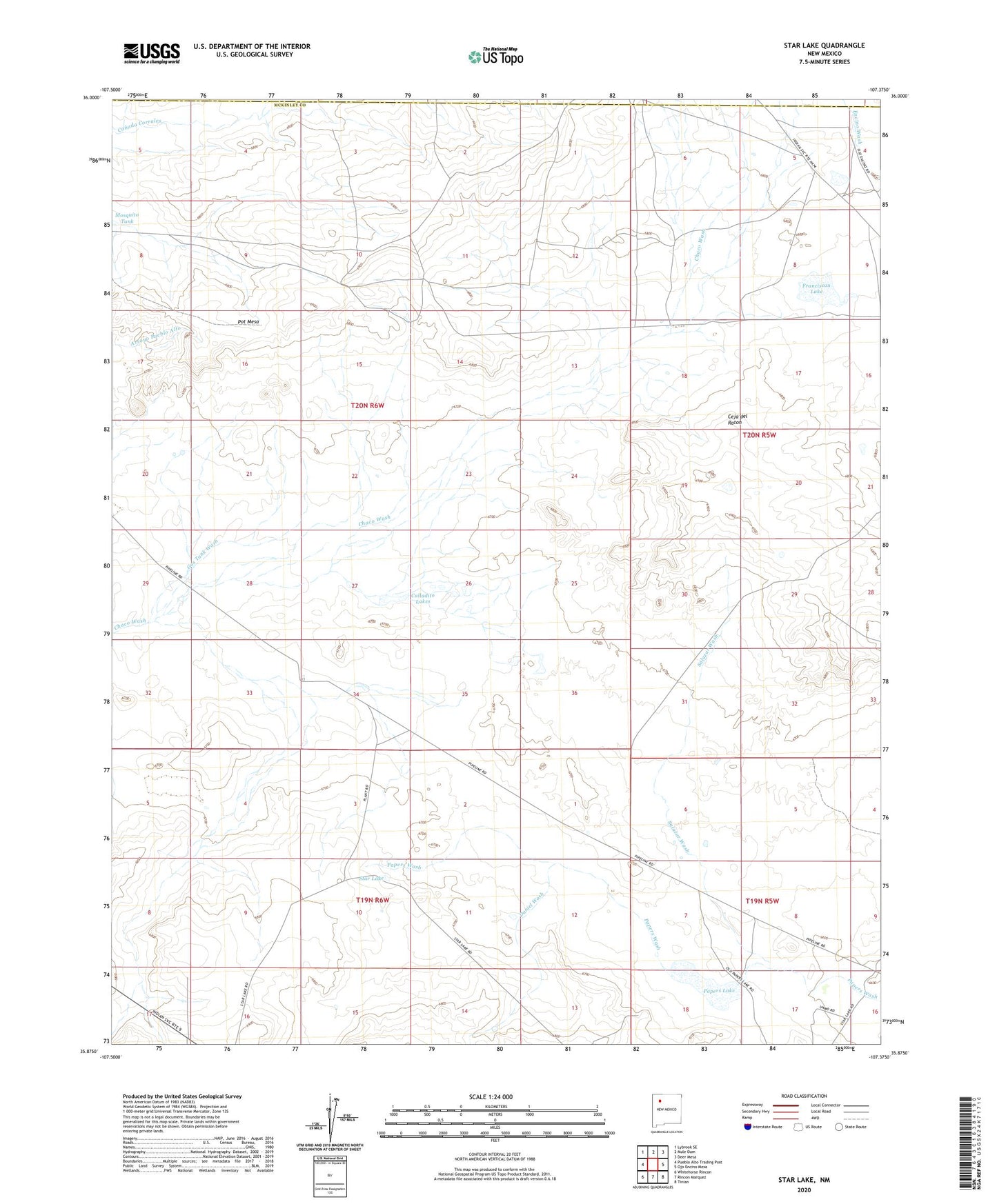 Star Lake New Mexico US Topo Map Image