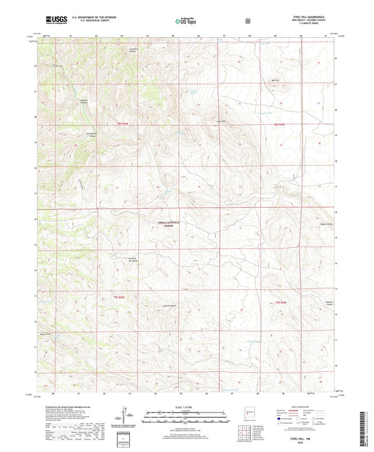 Steel Hill New Mexico US Topo Map Image
