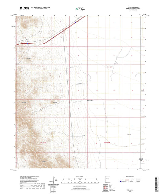 Steins New Mexico US Topo Map Image