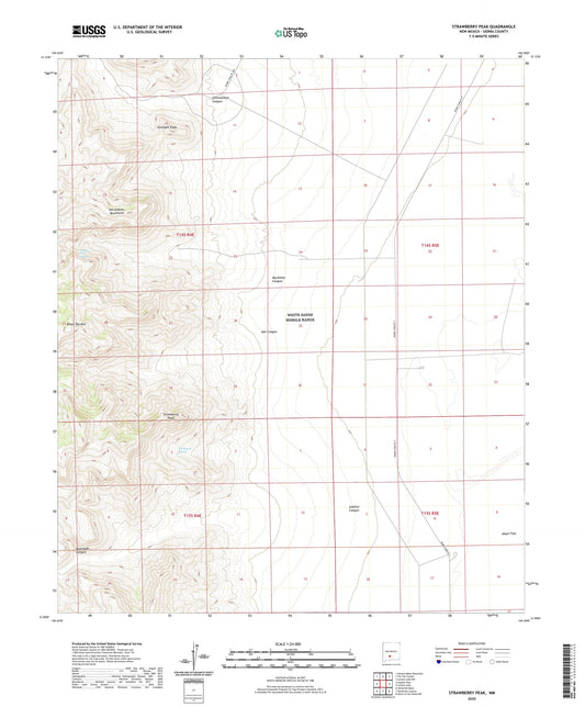 Strawberry Peak New Mexico US Topo Map Image
