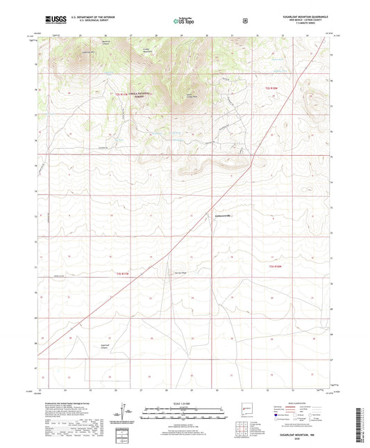 Sugarloaf Mountain New Mexico US Topo Map Image