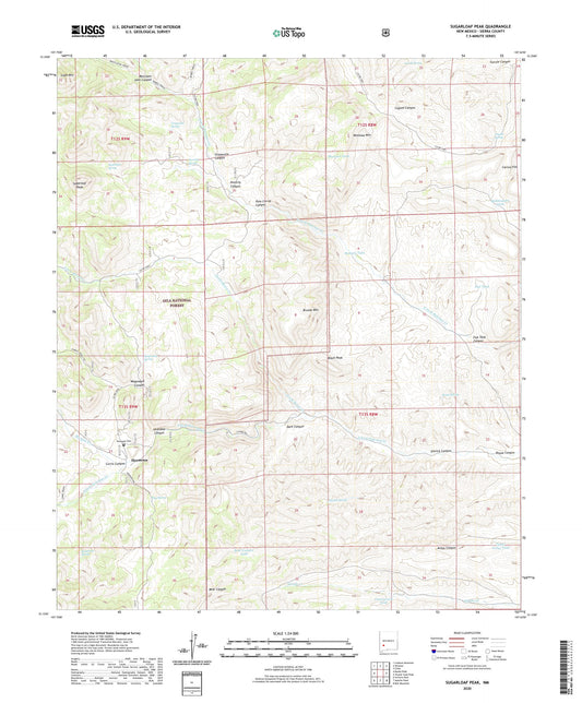 Sugarloaf Peak New Mexico US Topo Map Image