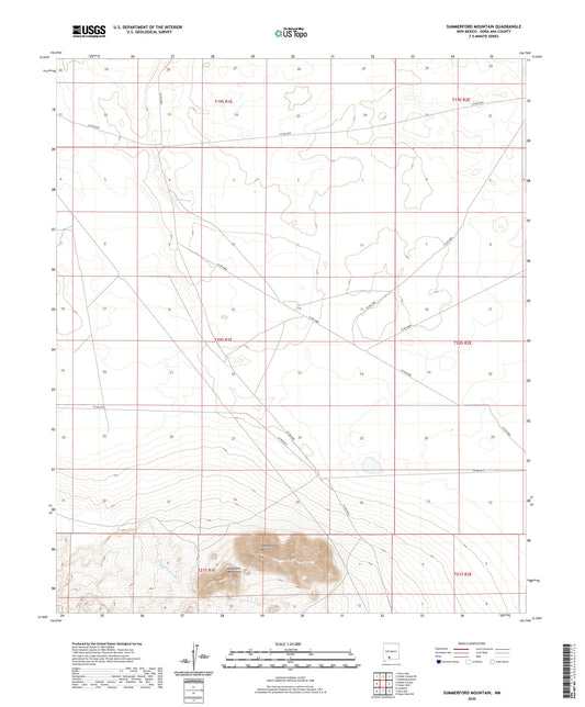 Summerford Mountain New Mexico US Topo Map Image