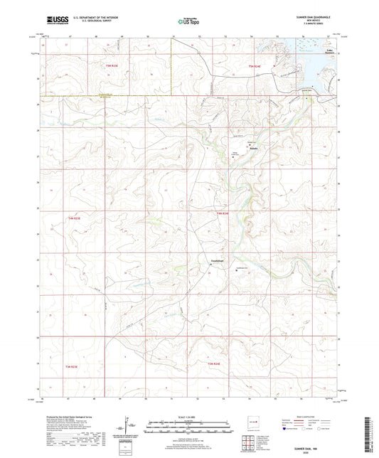 Sumner Dam New Mexico US Topo Map Image