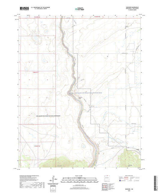Sunshine New Mexico US Topo Map Image