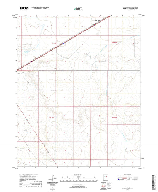 Sunshine Mesa New Mexico US Topo Map Image