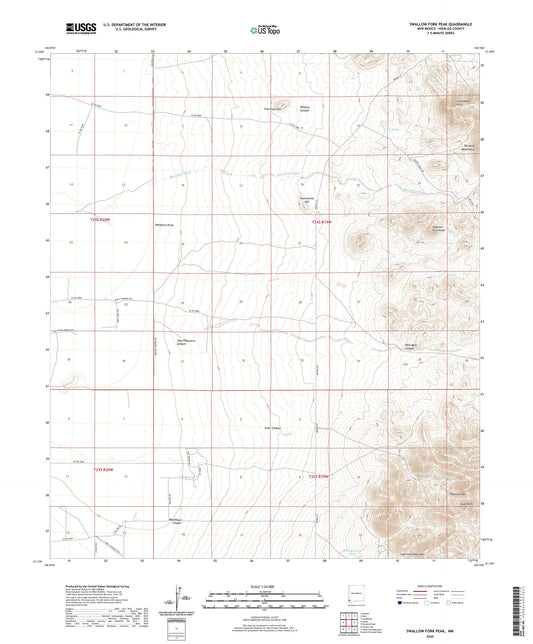 Swallow Fork Peak New Mexico US Topo Map Image