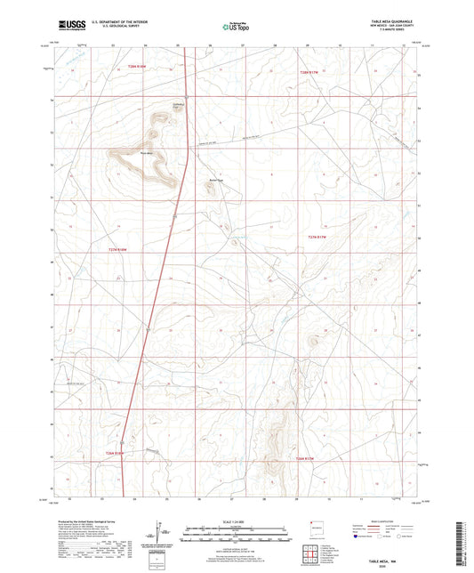 Table Mesa New Mexico US Topo Map Image