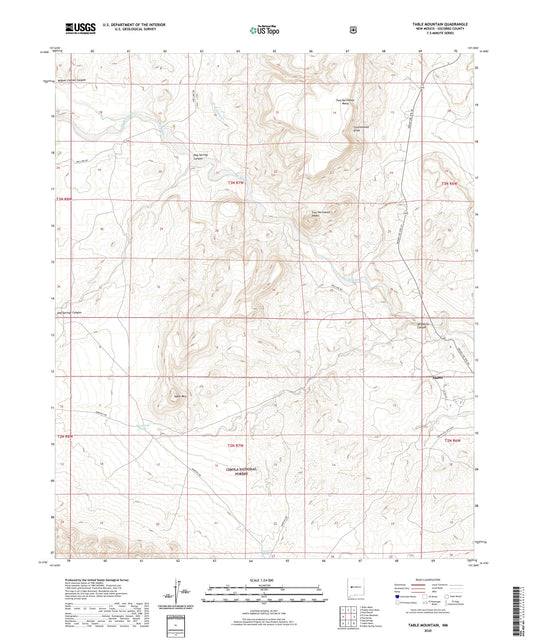 Table Mountain New Mexico US Topo Map Image