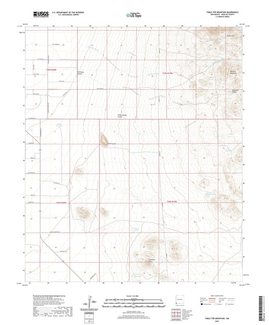 Table Top Mountain New Mexico US Topo Map Image