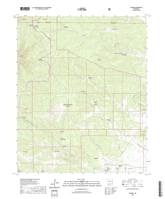 Tajique New Mexico US Topo Map Image