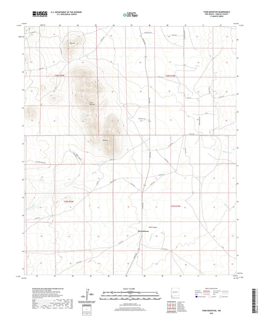 Tank Mountain New Mexico US Topo Map Image