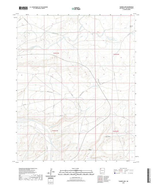 Tanner Lake New Mexico US Topo Map Image