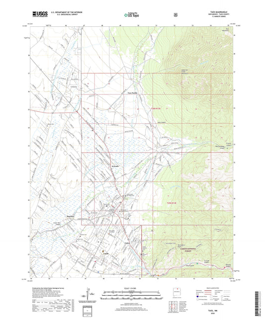 Taos New Mexico US Topo Map Image