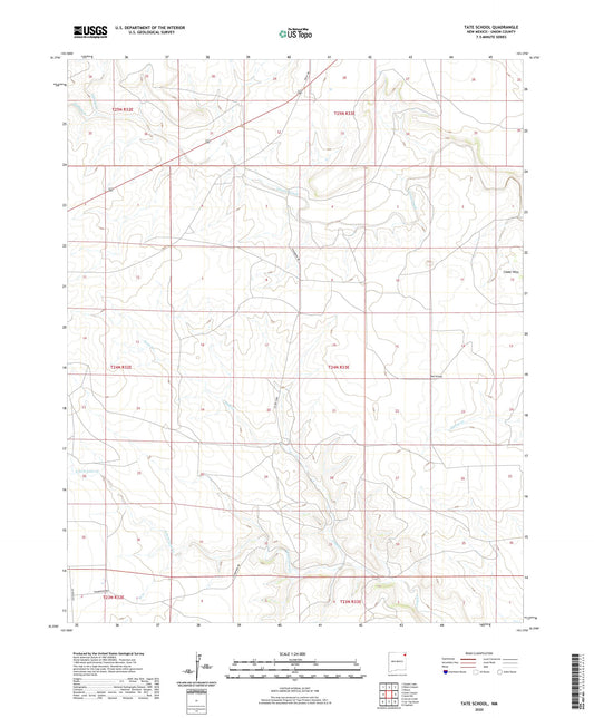 Tate School New Mexico US Topo Map Image
