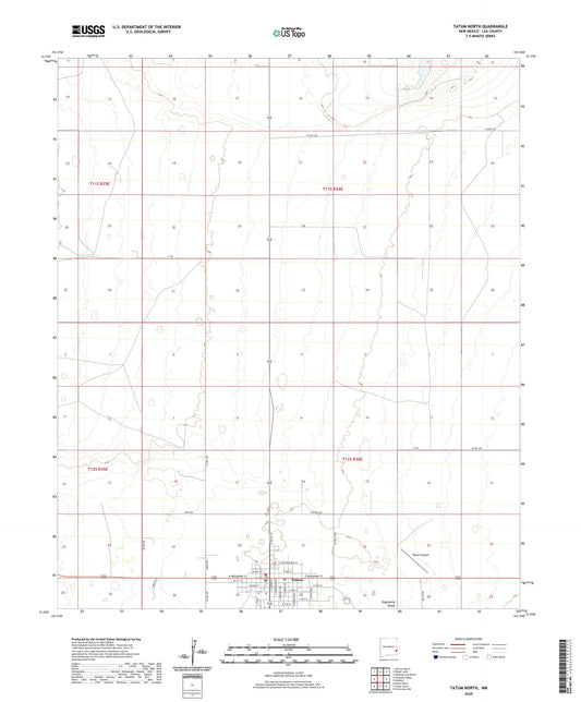 Tatum North New Mexico US Topo Map Image