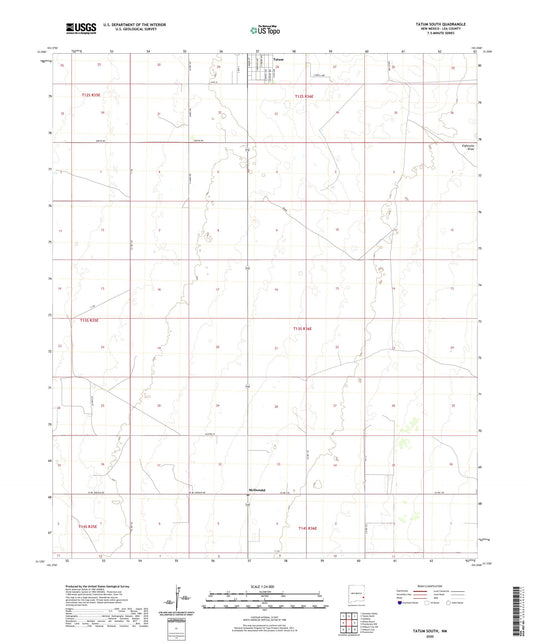 Tatum South New Mexico US Topo Map Image