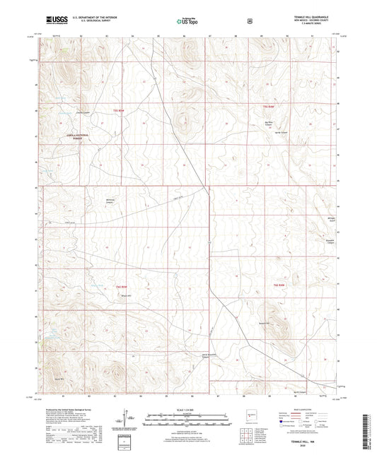 Tenmile Hill New Mexico US Topo Map Image
