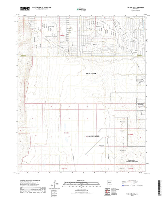 The Volcanoes New Mexico US Topo Map Image