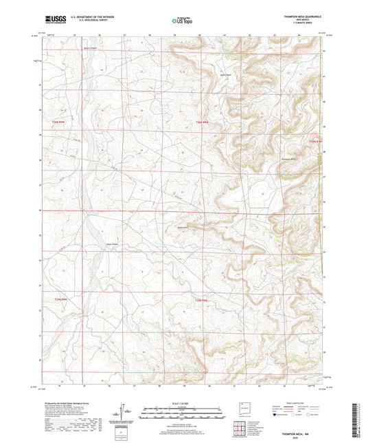 Thompson Mesa New Mexico US Topo Map Image
