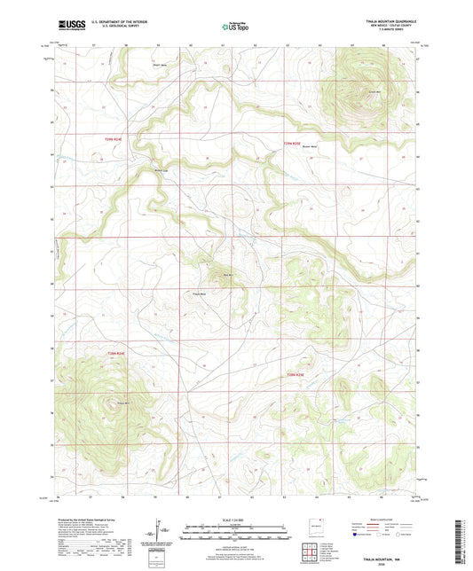 Tinaja Mountain New Mexico US Topo Map Image