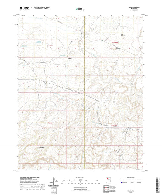 Tinian New Mexico US Topo Map Image