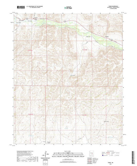 Tinnie New Mexico US Topo Map Image