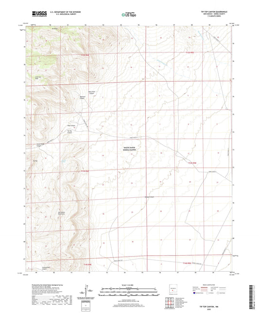 Tip Top Canyon New Mexico US Topo Map Image