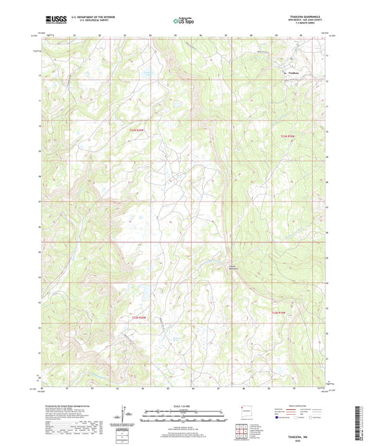 Toadlena New Mexico US Topo Map Image