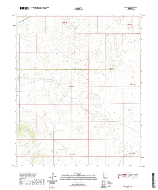 Trail Lake New Mexico US Topo Map Image