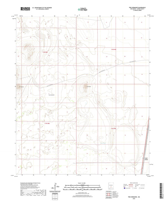 Tres Hermanos New Mexico US Topo Map Image