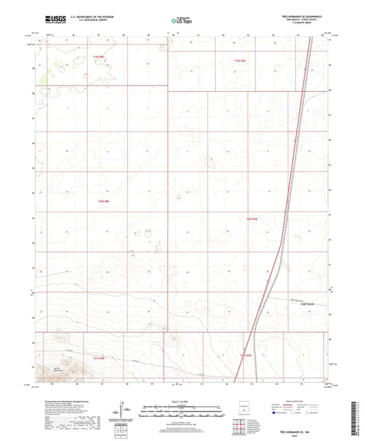 Tres Hermanos SE New Mexico US Topo Map Image