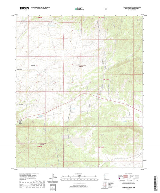 Tularosa Canyon New Mexico US Topo Map Image