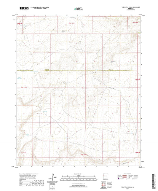 Twentytwo Spring New Mexico US Topo Map Image