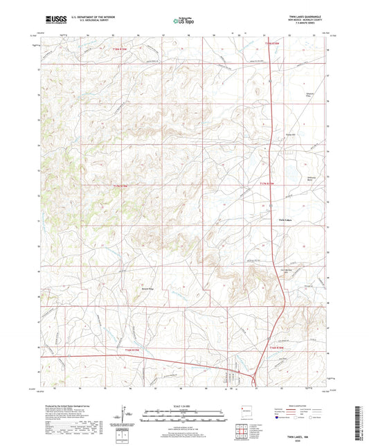 Twin Lakes New Mexico US Topo Map Image