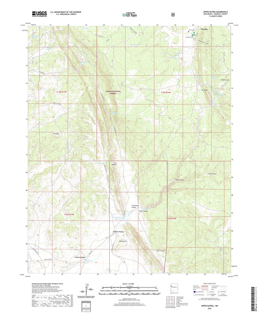 Upper Nutria New Mexico US Topo Map Image