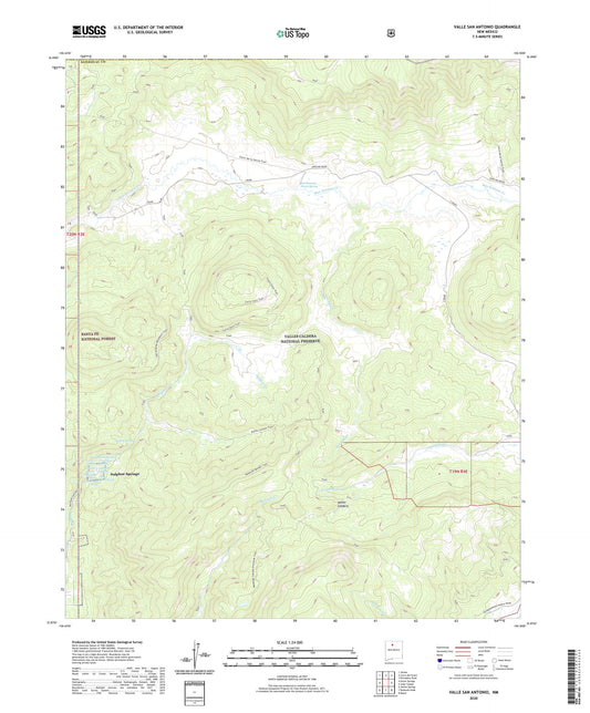Valle San Antonio New Mexico US Topo Map Image