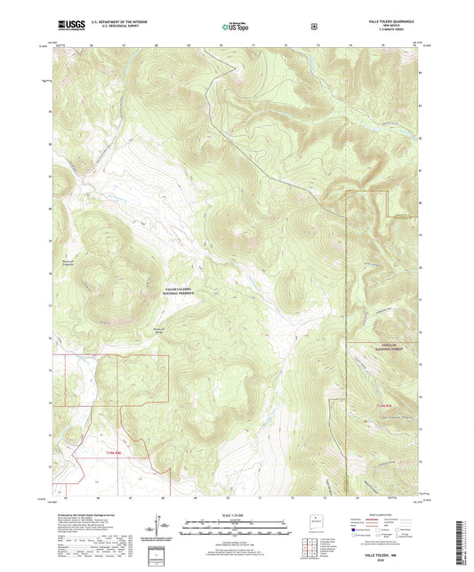Valle Toledo New Mexico US Topo Map Image