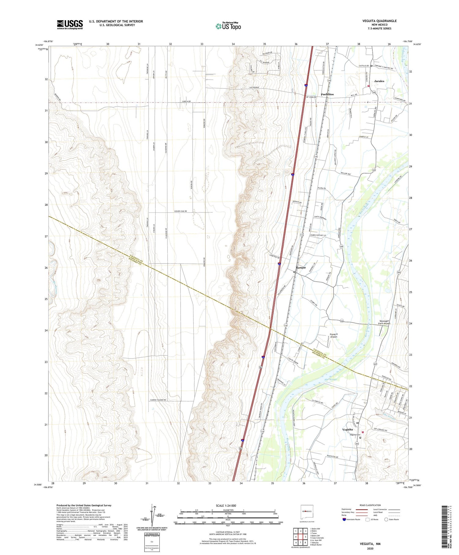 Veguita New Mexico US Topo Map Image