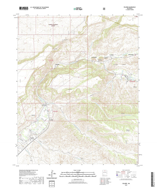 Velarde New Mexico US Topo Map Image