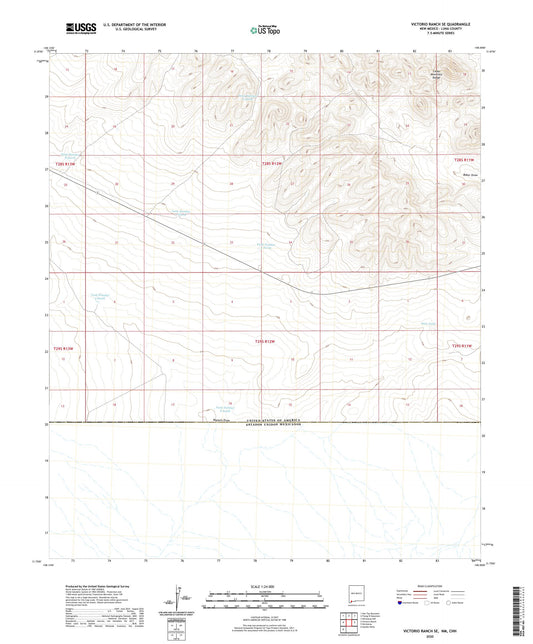 Victorio Ranch SE New Mexico US Topo Map Image