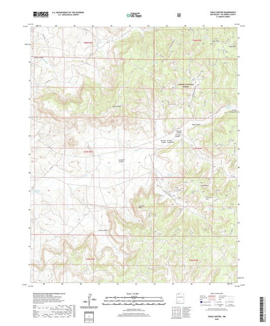 Vigas Canyon New Mexico US Topo Map Image