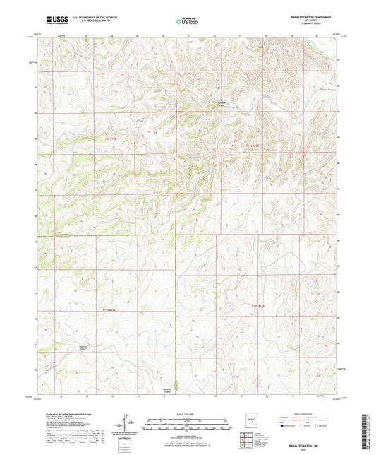 Wahalee Canyon New Mexico US Topo Map Image