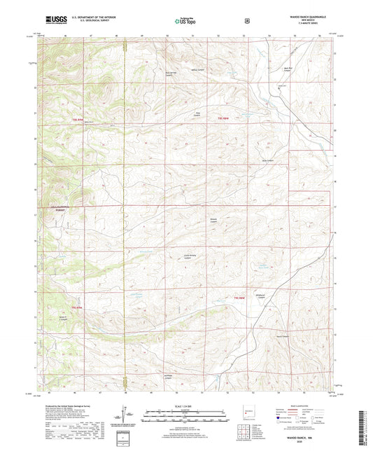 Wahoo Ranch New Mexico US Topo Map Image