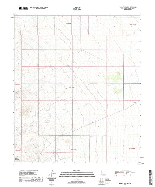 Walnut Wells NE New Mexico US Topo Map Image