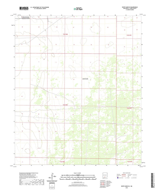 White Sands SE New Mexico US Topo Map Image