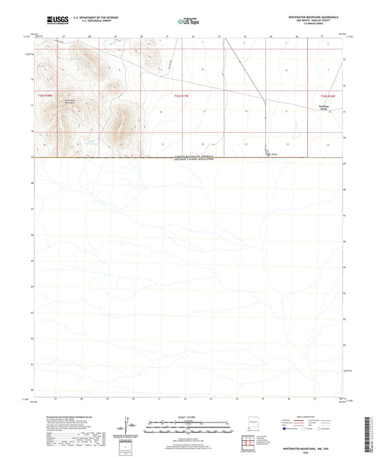Whitewater Mountains New Mexico US Topo Map Image