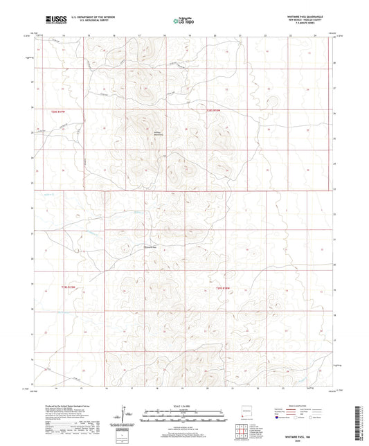 Whitmire Pass New Mexico US Topo Map Image